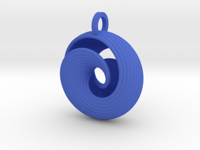 Mobius Pendant Redux in Blue Smooth Versatile Plastic