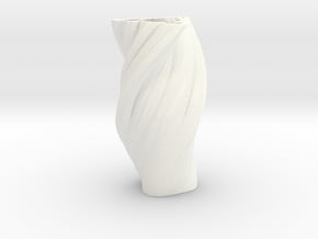 Saturday Fractal Vase 803 in White Smooth Versatile Plastic