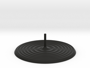 Spiral incense burner in Black Smooth PA12