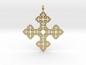 Koch Cross in Natural Brass