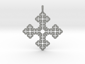 Koch Cross in Gray PA12 Glass Beads