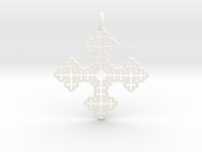 Koch Cross in White Smooth Versatile Plastic
