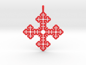 Koch Cross in Red Smooth Versatile Plastic