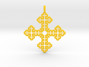 Koch Cross in Yellow Smooth Versatile Plastic