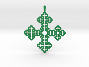 Koch Cross in Green Smooth Versatile Plastic