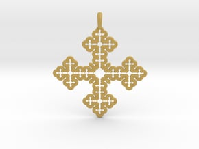 Koch Cross in Tan Fine Detail Plastic
