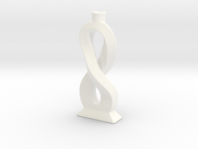 Mobius Vase in White Smooth Versatile Plastic