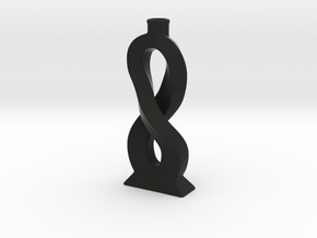Mobius Vase in Black Smooth Versatile Plastic