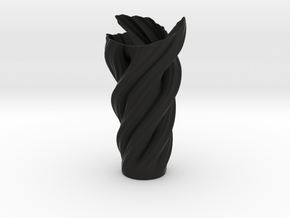 Tuesday Fractal Vase in Black Smooth Versatile Plastic
