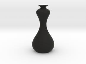 Groovy Vase in Black Smooth PA12