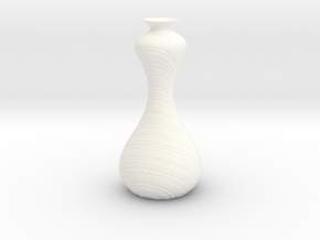 Groovy Vase in White Smooth Versatile Plastic