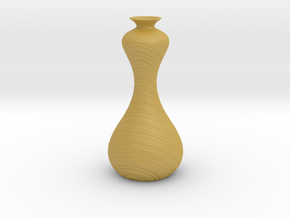 Groovy Vase in Tan Fine Detail Plastic