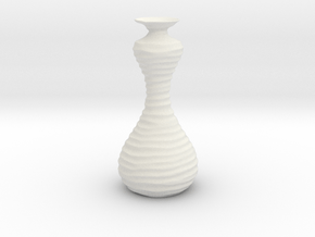 Groovy Vase B in White Natural Versatile Plastic