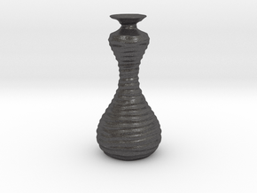Groovy Vase B in Dark Gray PA12 Glass Beads