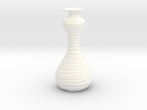 Groovy Vase B in White Smooth Versatile Plastic