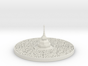 Maze Pagoda in White Natural Versatile Plastic