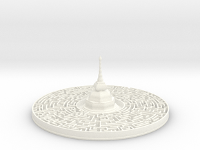 Maze Pagoda in White Smooth Versatile Plastic