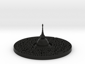 Maze Pagoda in Black Smooth Versatile Plastic