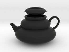 Deco Teapot in Black Smooth PA12