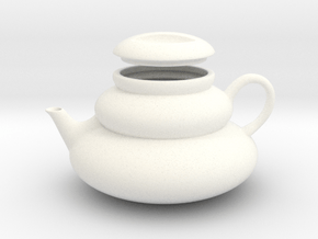Deco Teapot in White Smooth Versatile Plastic