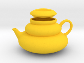 Deco Teapot in Yellow Smooth Versatile Plastic