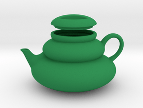 Deco Teapot in Green Smooth Versatile Plastic