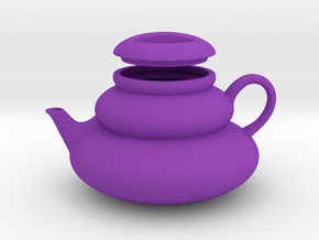 Deco Teapot in Purple Smooth Versatile Plastic