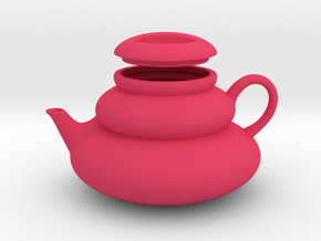 Deco Teapot in Pink Smooth Versatile Plastic