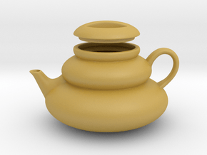 Deco Teapot in Tan Fine Detail Plastic