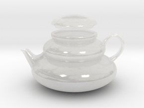 Deco Teapot in Clear Ultra Fine Detail Plastic