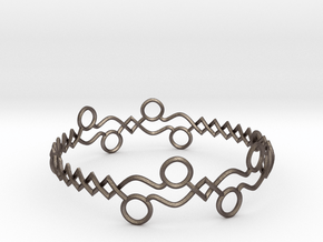 Bracelet in Polished Bronzed-Silver Steel