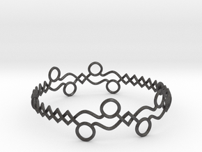 Bracelet in Dark Gray PA12 Glass Beads