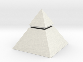 Pyramid Box in White Natural Versatile Plastic