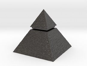 Pyramid Box in Dark Gray PA12 Glass Beads