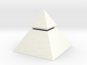 Pyramid Box in White Smooth Versatile Plastic