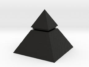 Pyramid Box in Black Smooth Versatile Plastic