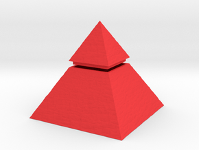 Pyramid Box in Red Smooth Versatile Plastic