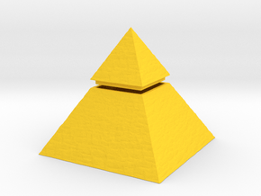 Pyramid Box in Yellow Smooth Versatile Plastic