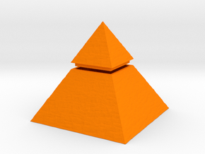 Pyramid Box in Orange Smooth Versatile Plastic
