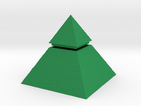 Pyramid Box in Green Smooth Versatile Plastic
