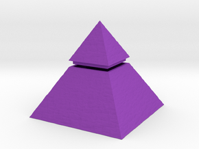 Pyramid Box in Purple Smooth Versatile Plastic