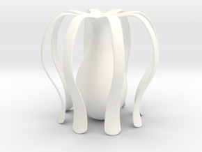 Vase 1130 Smaller in White Smooth Versatile Plastic