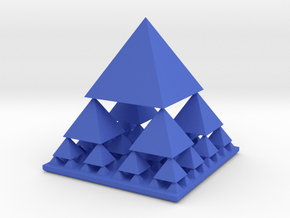 Fractal Pyramid in Blue Smooth Versatile Plastic