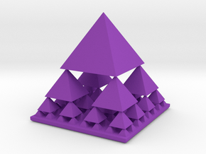 Fractal Pyramid in Purple Smooth Versatile Plastic