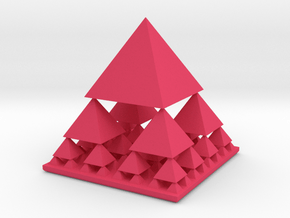 Fractal Pyramid in Pink Smooth Versatile Plastic