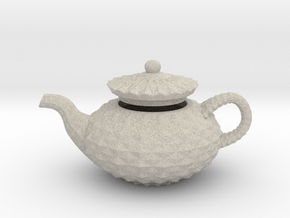 Deco Teapot in Natural Sandstone