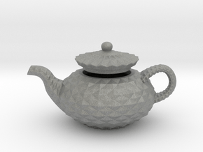 Deco Teapot in Gray PA12 Glass Beads
