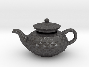 Deco Teapot in Dark Gray PA12 Glass Beads