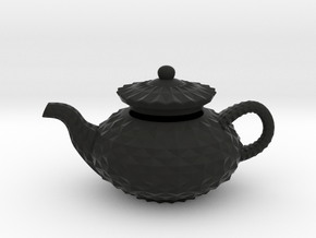 Deco Teapot in Black Smooth Versatile Plastic