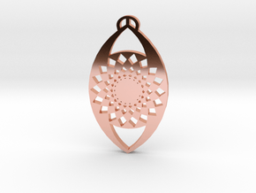 Marden Wiltshire Crop Circle Pendant in Polished Copper